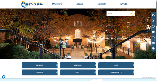 Security scan screenshot of https://lynchburgva.gov/