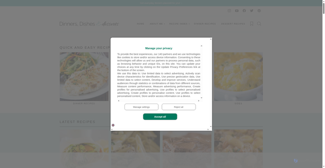 Security scan screenshot of https://dinnersdishesanddesserts.com