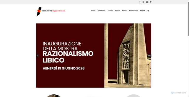 Security scan screenshot of https://www.architetti.re.it