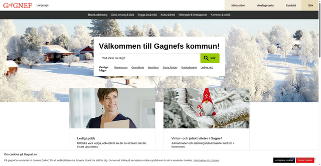 Security scan screenshot of https://www.gagnef.se/