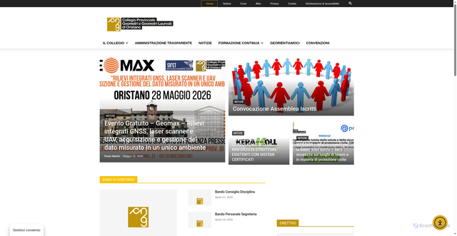 Security scan screenshot of https://www.geometrioristano.it
