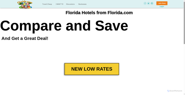 Security scan screenshot of https://www.florida.com