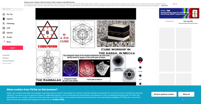 Security scan screenshot of https://vt.tiktok.com/ZS9c687pa/