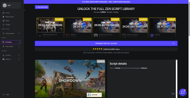 Security scan screenshot of https://cronuszencentral.com/library/fortnite-showdown