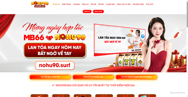 Security scan screenshot of https://nohu90.surf/