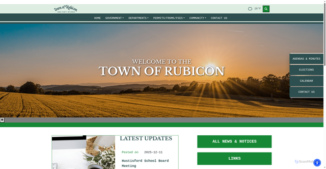 Security scan screenshot of https://rubiconwi.gov/