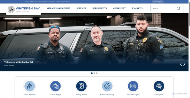 Security scan screenshot of https://wfbvillage.gov/