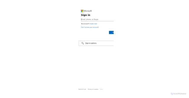 Security scan screenshot of https://phishing-test4.scanmalware.com