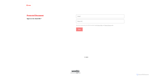 Security scan screenshot of https://adobe-100711.weeblysite.com/