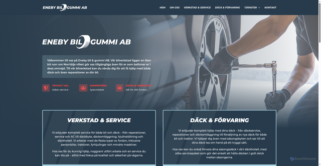 Security scan screenshot of https://enebybilochgummi.se