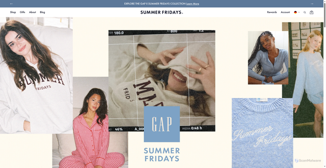 Security scan screenshot of https://summerfridays.com/blogs/blog/for-staying-in-introducing-gap-x-summer-fridays?srsltid=AfmBOorLo2_NiYFEAY8esperYixuGL8fMaThp2PdclX9uf_iKOsZGpyA