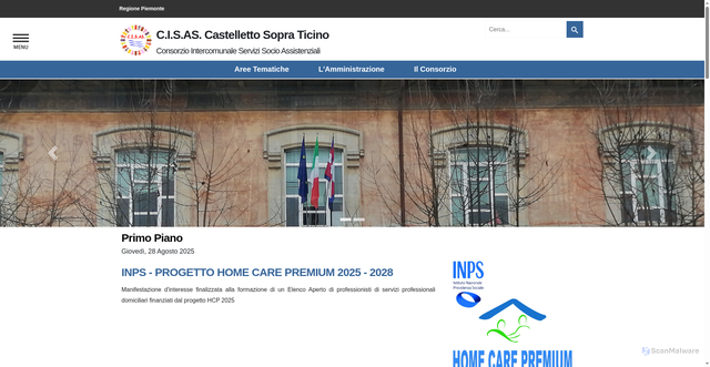 Security scan screenshot of https://www.cisasservizi.it/