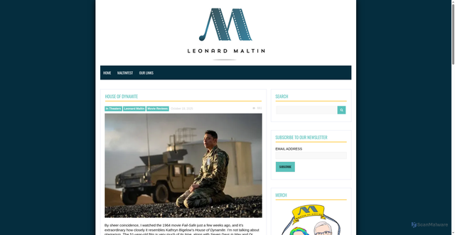 Security scan screenshot of https://leonardmaltin.com/house-of-dynamite/