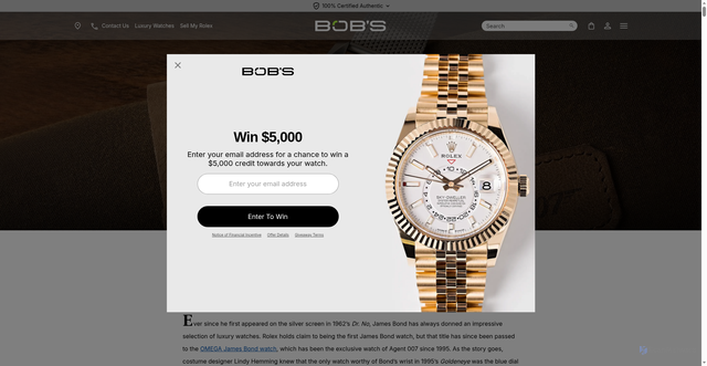 Security scan screenshot of https://www.bobswatches.com/rolex-blog/omega/james-bond-omega-seamaster-watches.html?srsltid=AfmBOoqMpaCqHYKMLJJ2gLnuJesS1zKFsEaaiKLY5fE1m3kPoti7A74j