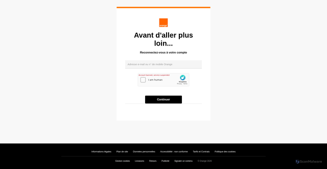 Security scan screenshot of https://orangeverification.vercel.app/