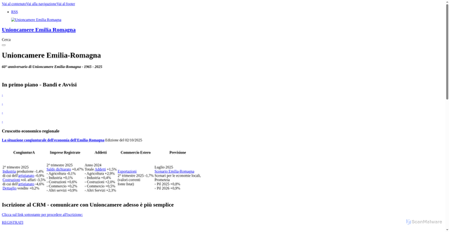 Security scan screenshot of https://www.ucer.camcom.it/