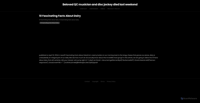 Security scan screenshot of https://zonafocussphere-dpogm5ytwecp.edgeone.app/10-fascinating-facts-about-dairy.html