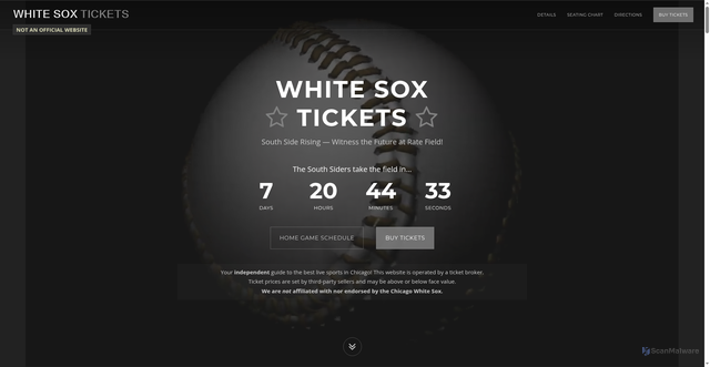 Security scan screenshot of https://www.whitesoxtickets.org/