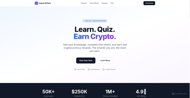 Security scan screenshot of http://quizzfi.com/