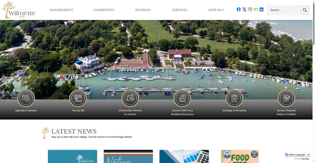 Security scan screenshot of https://wilmette.gov/