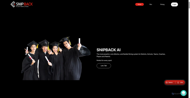 Security scan screenshot of https://snipback.com