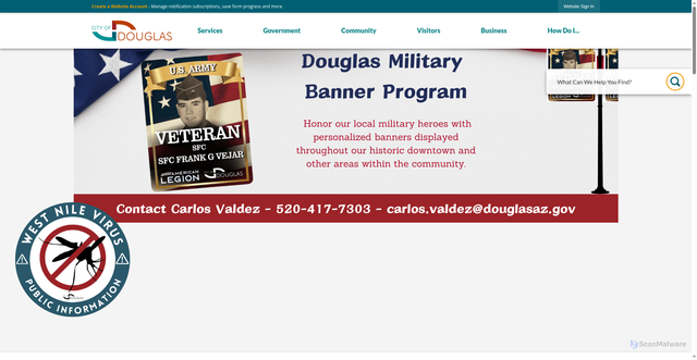 Security scan screenshot of https://douglasaz.gov/