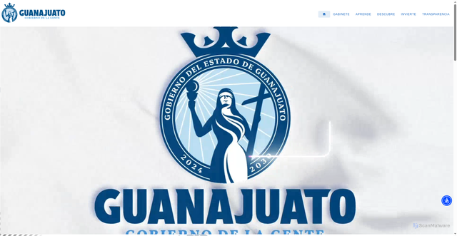 Security scan screenshot of https://www.guanajuato.gob.mx/
