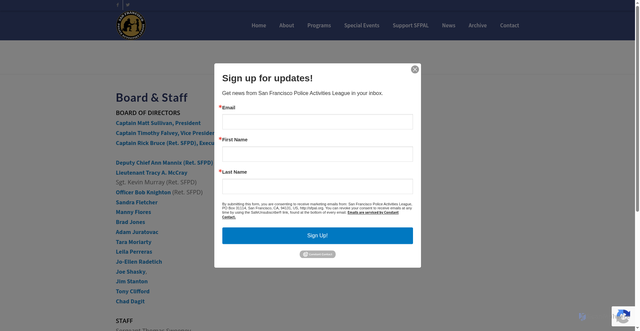 Security scan screenshot of http://www.sfpal.org/about/board-and-staff