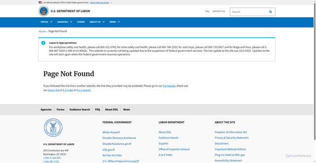 Security scan screenshot of https://goodjobs.gov/