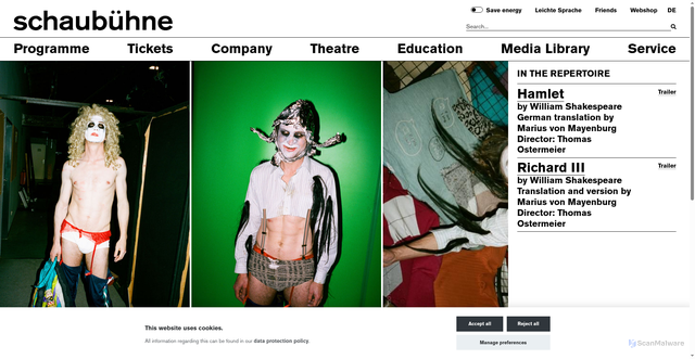 Security scan screenshot of https://www.schaubuehne.de/en/people/lars-eidinger.html