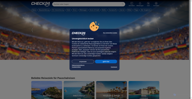 Security scan screenshot of https://check24.com