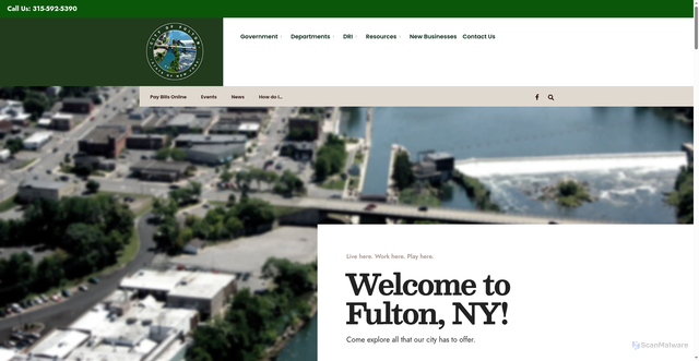 Security scan screenshot of https://cityoffultonny.gov/