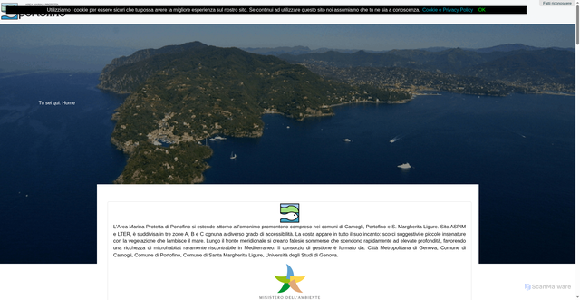 Security scan screenshot of https://www.portofinoamp.it