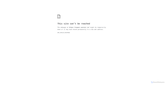 Security scan screenshot of https://ecpacr.azurecr.io
