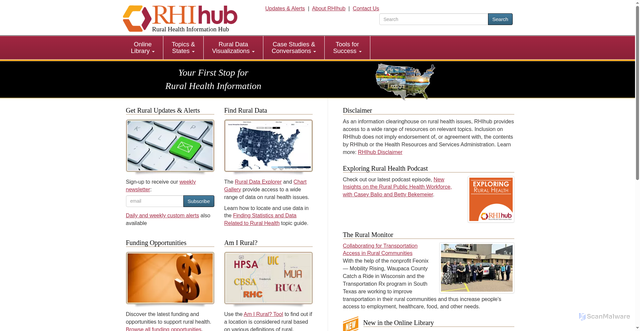 Security scan screenshot of https://www.ruralhealthinfo.org