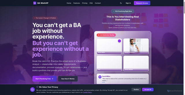 Security scan screenshot of https://baworkxp.co.uk/