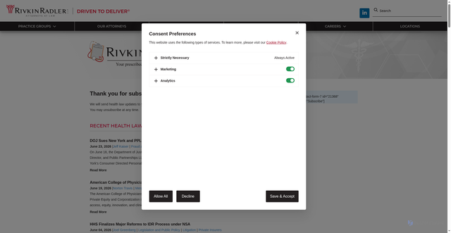 Security scan screenshot of https://www.rivkinradler.com/thank-you-blog/
