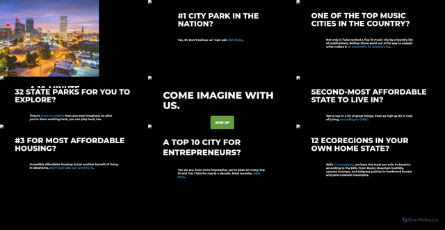 Security scan screenshot of https://imagineokla.gov/