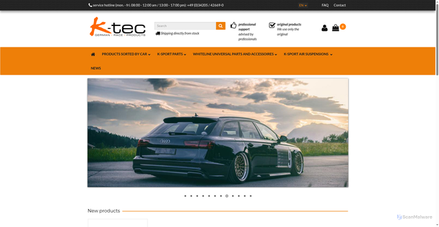 Security scan screenshot of https://www.k-tec-germany.com