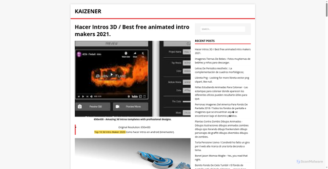 Security scan screenshot of https://renezeika.pages.dev/post/hacer-intros-3d/