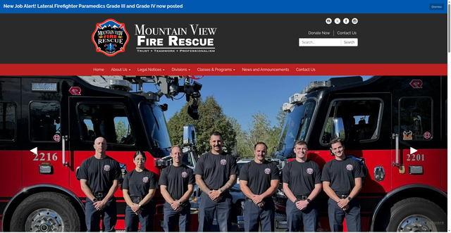 Security scan screenshot of https://www.mvfpd.org