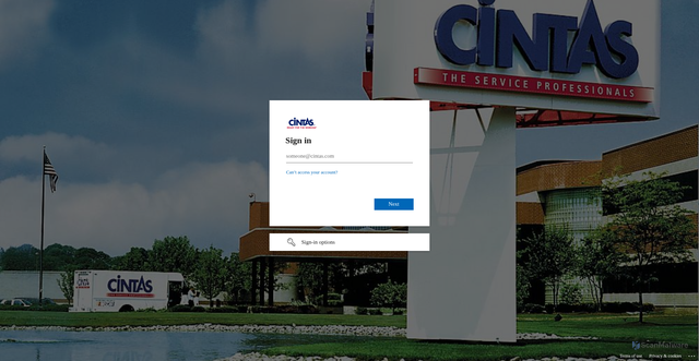 Security scan screenshot of https://cintasgsc.issuetrak.com
