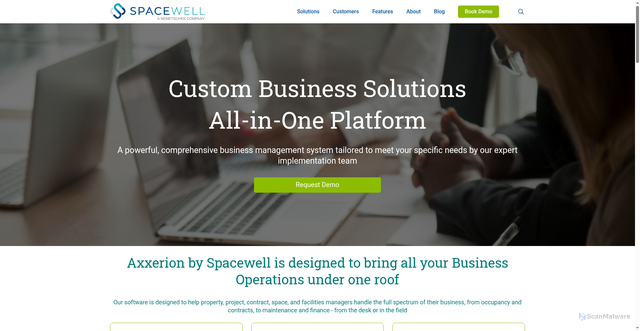 Security scan screenshot of https://axxerion.us