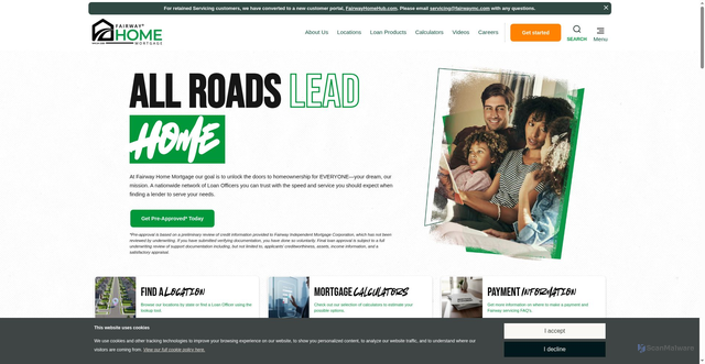 Security scan screenshot of https://www.fairway.com/