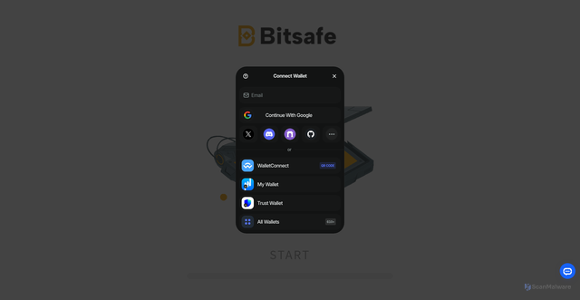 Security scan screenshot of https://bitsafec.com/