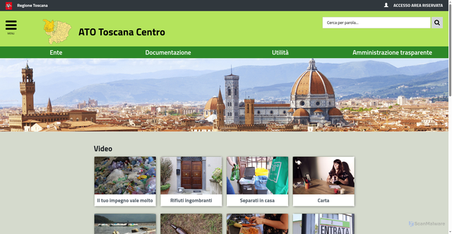Security scan screenshot of https://www.atotoscanacentro.it