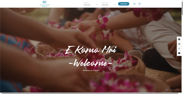 Security scan screenshot of https://www.halekoa.com/