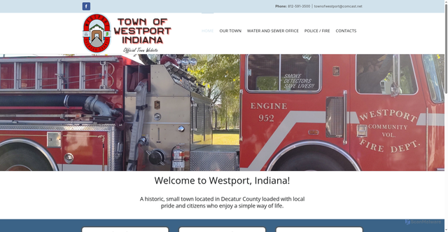 Security scan screenshot of https://townofwestportindiana.com/