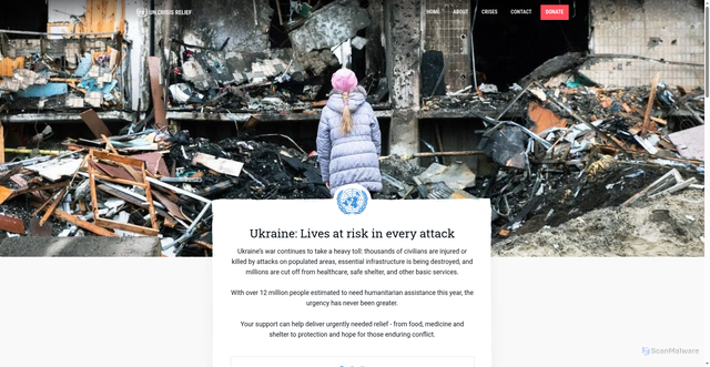 Security scan screenshot of https://crisisrelief.un.org/en/donate-ukraine-crisis
