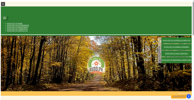 Security scan screenshot of https://townofrudolphwi.gov/